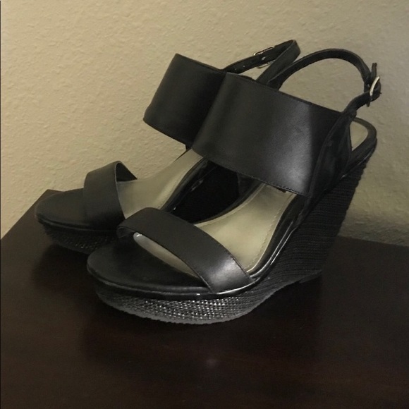 White House Black Market Shoes - WHBM black platform sandals